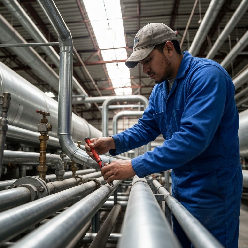 HVAC Technician Working